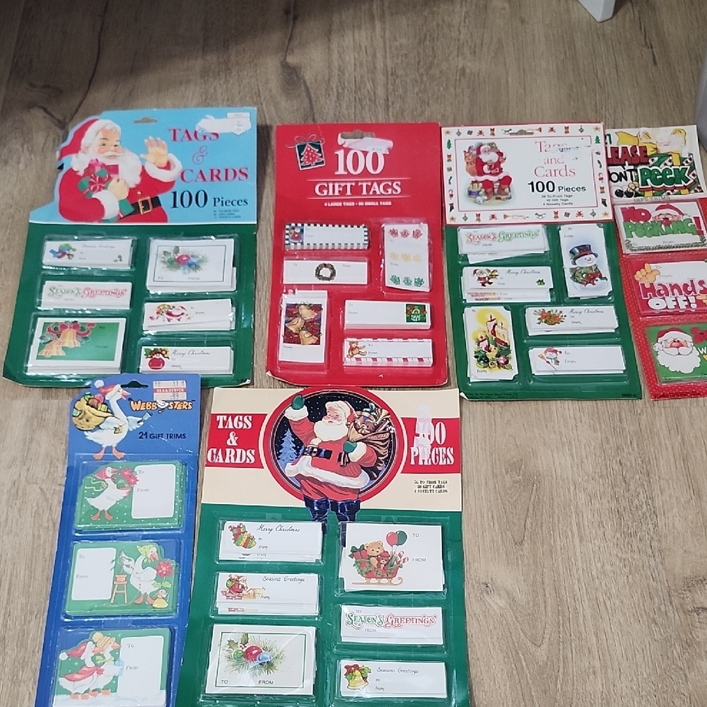 Vintage Holiday Gift Tags and Cards Set - 400 Pieces